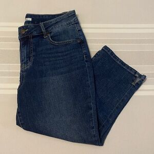 Women’s M Jeans Classic Blue Denim Jeans Cropped Size 14